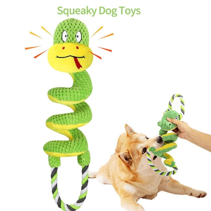 Haltbarkeit Hundespielzeug Interaktiv Quietschendes Seilspielzeug Kaubeständiges Hunde-Seilspielzeug für Große Mittel Kleine Hunde