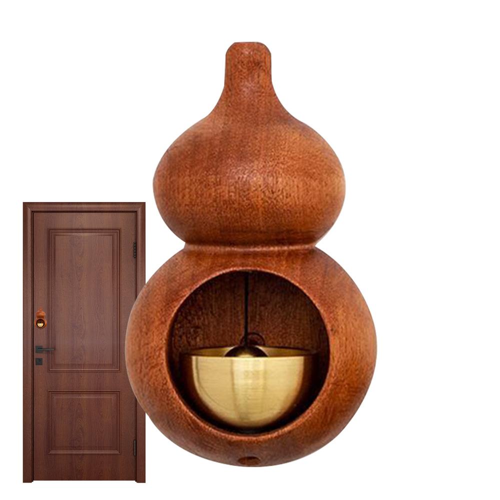 Wooden Magnetic Doorbell Shopkeepers Bell Gourd Shape With Crisp Sound Wooden Magnetic Doorbell Shopkeepers Bell Gourd Shape