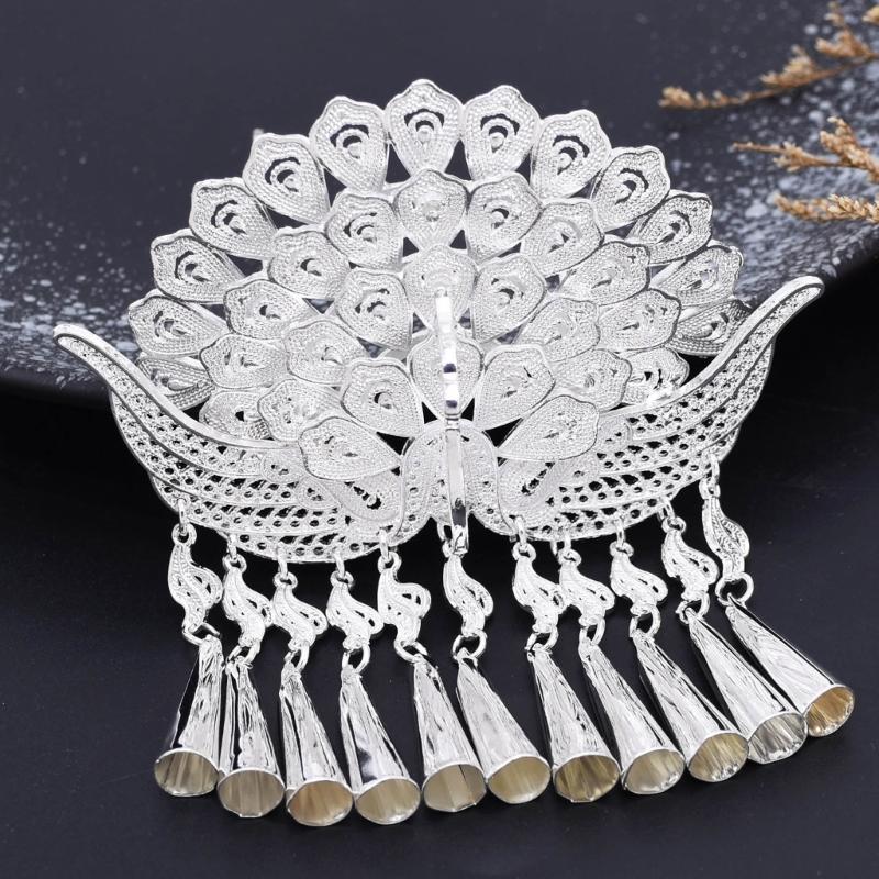 Glinting Tassels Hair Jewelry Queen Headdress for Pageant Proms Bridal Wedding Bridal Wedding Headwear