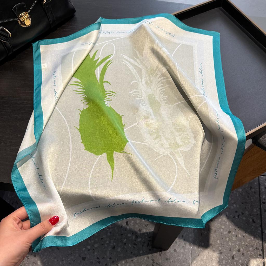 New 100% Natural Real Silk Scarf Women Bandana Square Scarves Wrap Kerchief Mulberry Fashion Luxury High Quality Hijab Sjaal
