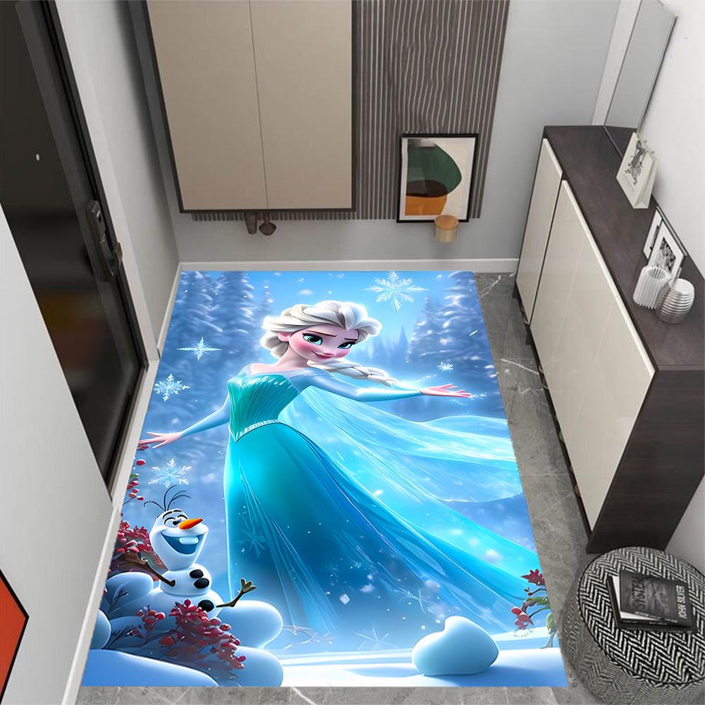Elsa's Magical Ice Garden Floor Mat Perfect for Balcony Dormitory Entryway Game Room Antislip Carpet Office home decor