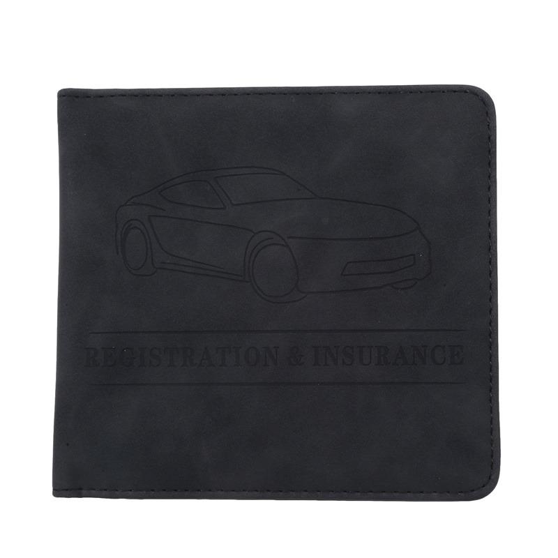 Leather Car Document Holder Organizer For Registration License Insurance Cards Vehicle Glove Box Storage Case