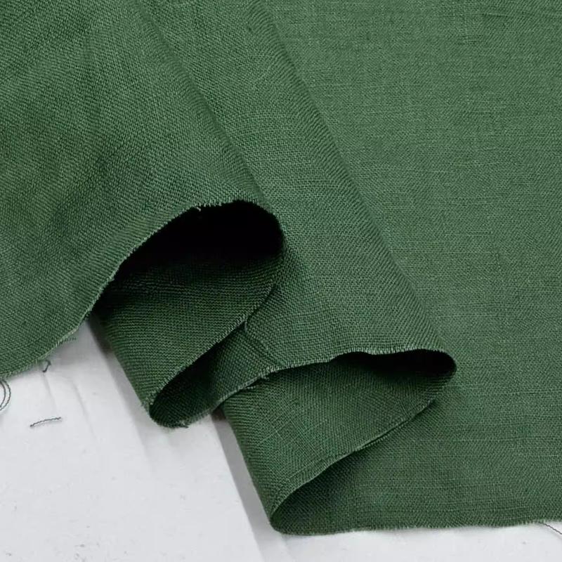 Tissu Pur Lin Lin Lavé Confortable Respirant Tissu Printemps Été DIY Robe Pantalon Large Veste Légère Vêtement
