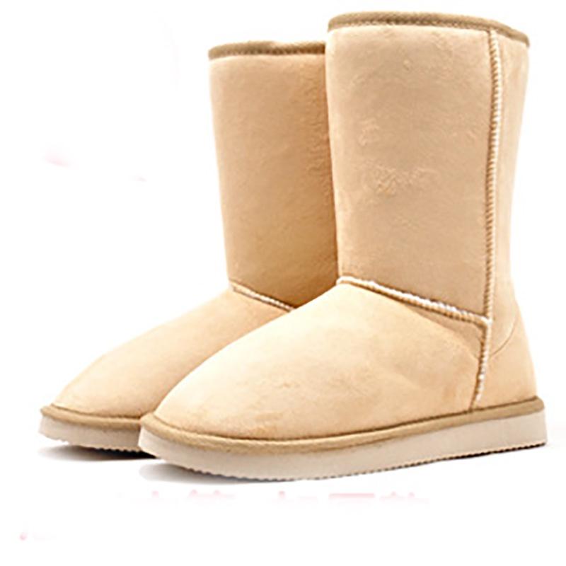 Stilvolle und bequeme Damen Winter Warm Wildleder Knöchel Schneestiefel für Freizeit