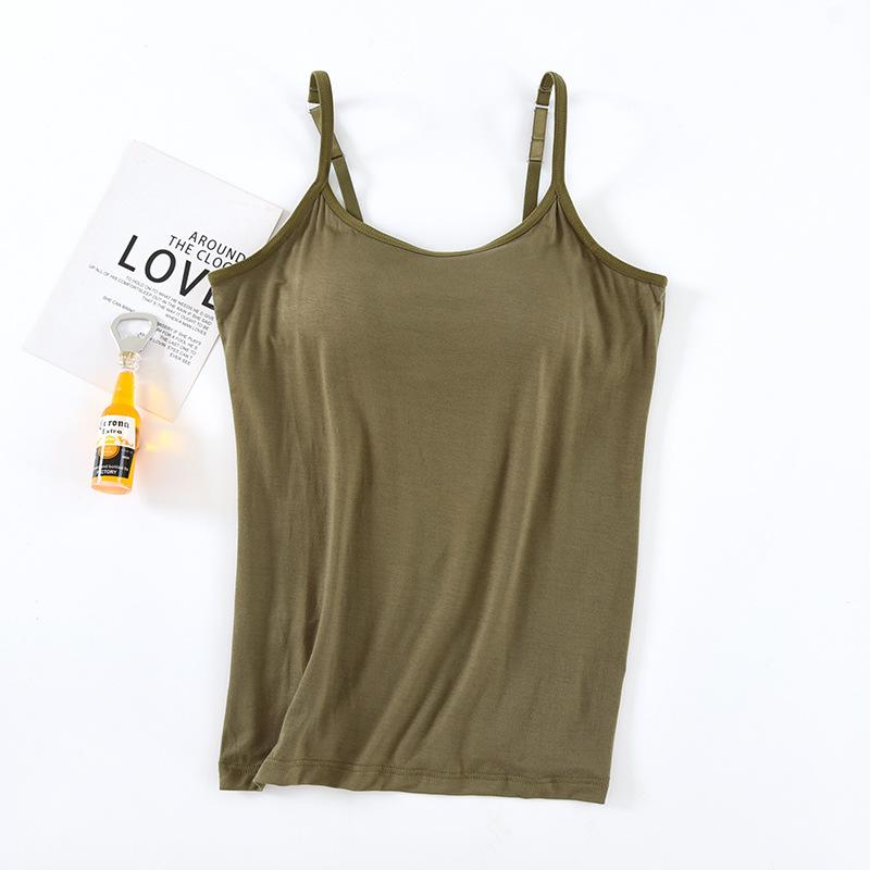 აცვიათ ბიუსტჰალტერი სატანკო ზედა ქალის გულმკერდის ბალიშით დიდი ზომის გარეშე რკინის ბეჭედი ინტეგრირებული ხუთ თითიანი გულმკერდის ბალიშის კამერის ქვედა პერანგი