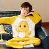 Boys Long Sleeve Cotton Pajamas Set Cartoon Print Sleepwear Kids Teens Home Outfit Fall