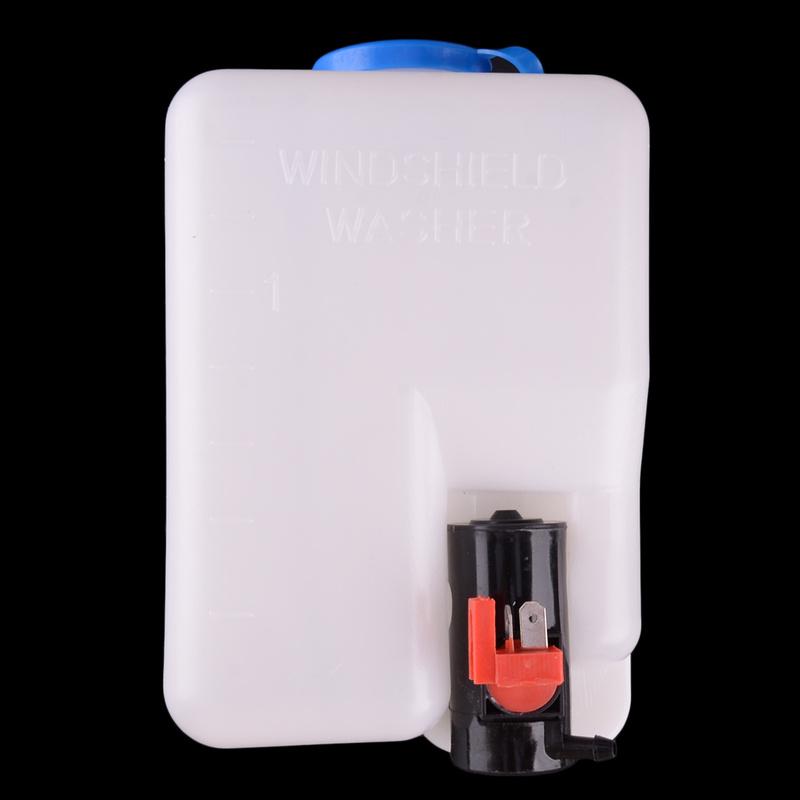 12V 1,8L Universell Bil Auto SUV Vindusspylerbeholder Pumpe Flaske Slange Spylerdyse Sett