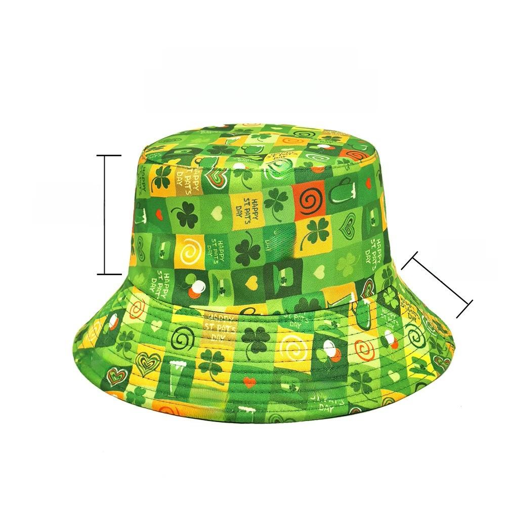 Saint Patrick Floral Digital Print Vintage Style Sun Hat For Spring Party And Outdoor