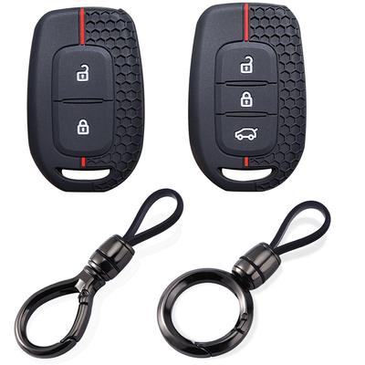 Silicone Car Key Fob Case For Renault Sandero Kwid Traffic Symbol Dacia Logan Lodgy Dokker Duster Trafic Clio4 Master3 Keychain