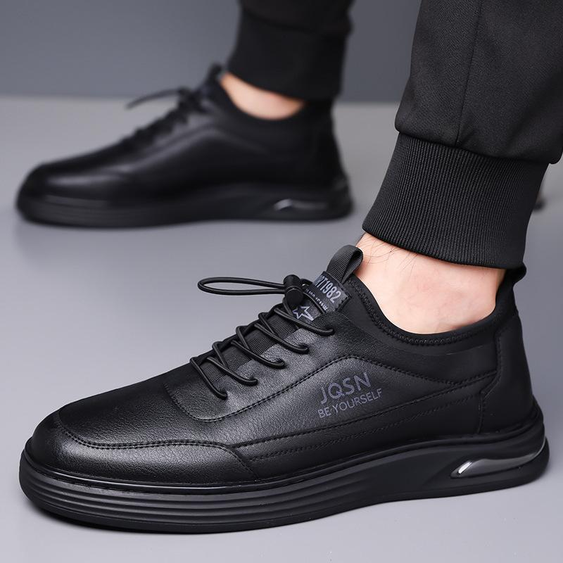 

Autumn leather shoes online men s shoes platform men s casual white shoes hundred towers one pedal shoes 44 чорний