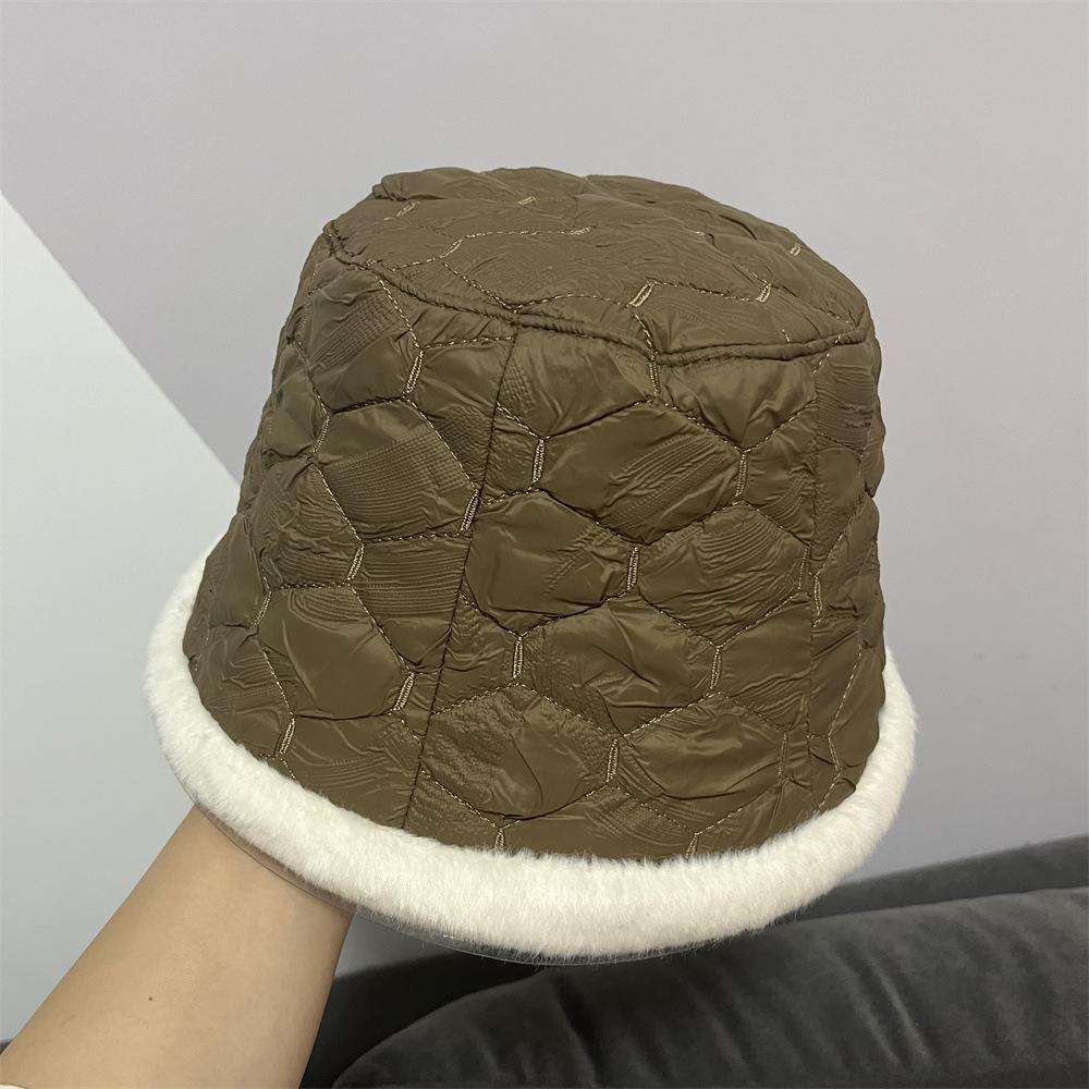 

Осень и зима рыбацкая шляпа детская плюшевая шапка теплая для лица маленькая шляпа-ведро модная шляпа-панама однотонная маска для лица Adult average size