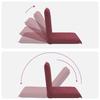 Adjustable Floor Footstool Burgundy Fabric