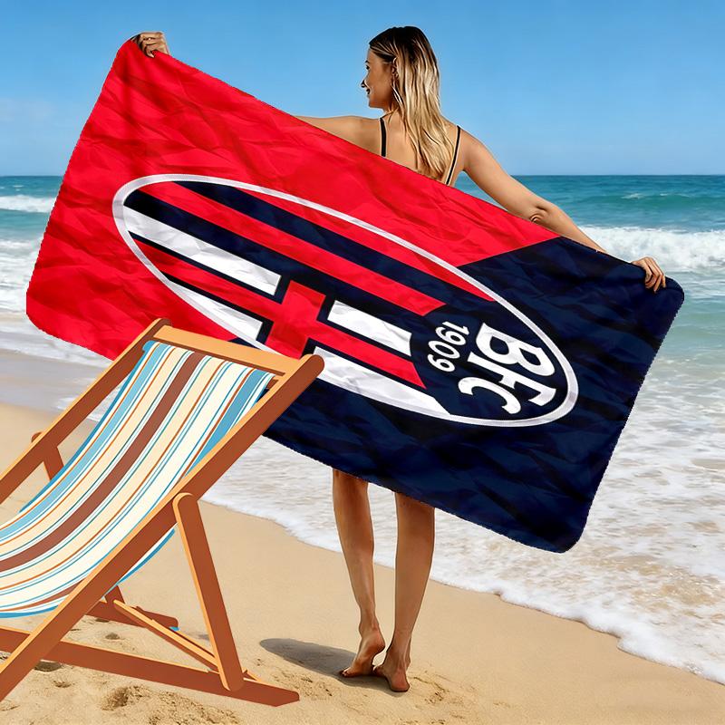 Bologna FC 1909 Strandtuch mit Aufdruck, Großes Weiches Schnelltrocknendes Handtuch für Strand Camping Schwimmen