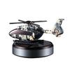 Solar Helicopter Air Freshener: Creative Camouflage Aircraft Car Perfume Ornament