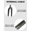 New RACE Carbon Fiber Gravel Front Fork,Half Internal Cable,Straight/Tapered Tube,Max Tire 700C x 45C,Thru Axle 12x100mm Or QR
