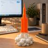3D Design Rocket Projection Night Light Dimmable Rocket Launch LED Lamp Bedroom Decor