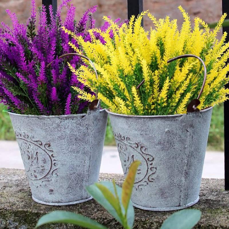 Lavender Artificial Flower Plant With Plastic Stems For Home Decor And Wedding Events