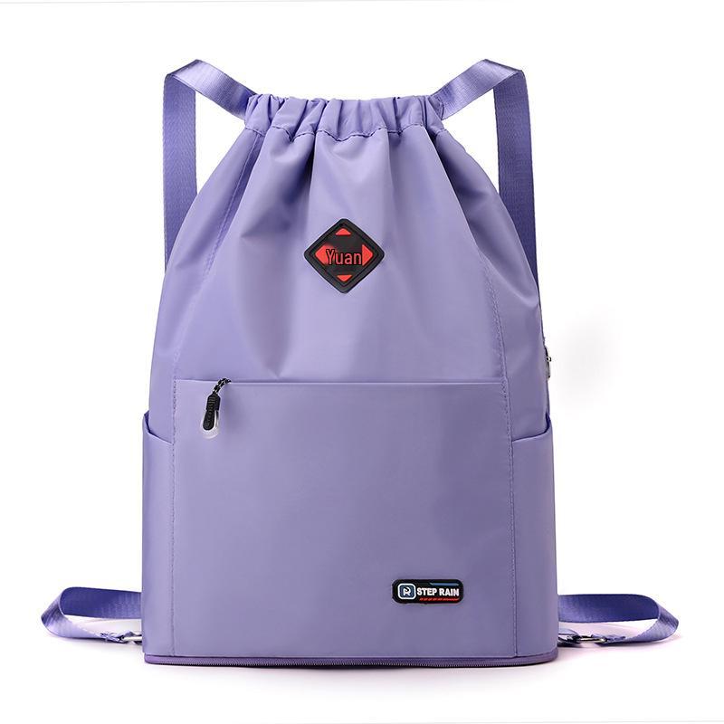 Lightweight Waterproof Women's Drawstring Backpack: Foldable Storage & Sports Travel Bag
