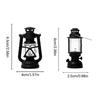 6cm Mini Led Retro Glowing Pony Lantern Simulation Cande Light Night Light Dollhouse Miniature Kerosene Lamp Home Decor Toy