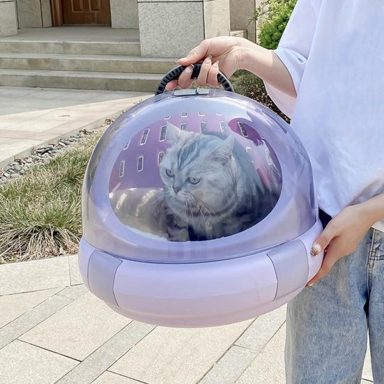 Space Capsule Pet Carrier with Pad Small Breathable Car Mounted Pet Travel Carrier for Dogs And Cats Within 10lbs