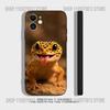 Cute Animal Chameleon Phone Case For iPhone 17,16,15,14,13,12,11,XR,Pro,XS,Max,XR,Plus,Mini Soft Silicone Black Shockproof