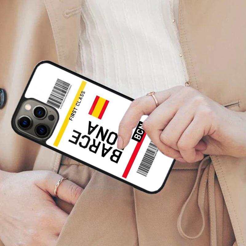 Boarding Fly Ticket Magnetic Phone Case For APPLE iPhone 17 Air 16 14 13 12 Pro Max 15 Plus Wireless Charge With MagSafe Cover