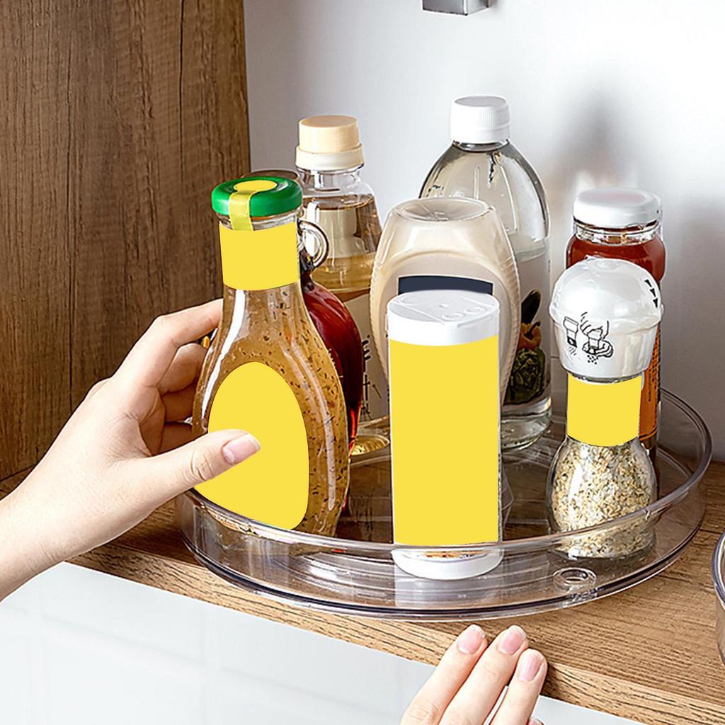 Condiments Organizer Storage Tray Nonskid Kitchen Spice Rack Turntable Counter Container for