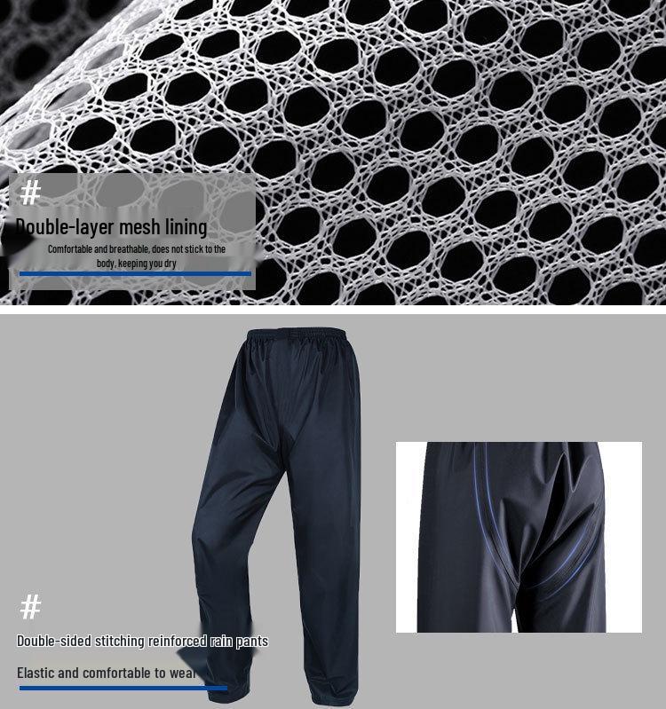 Shangqiu Reflective Raincoat & Pants Set - Waterproof, Durable, Full-Body Protection for Motorcycle Riding, Flood Control, and Labor Safety.