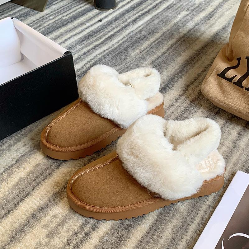 Cotton shoes women's thick-soled cotton mop bag head fleece warm fluff mop snow cotton winter new casual versatile comfortable tide