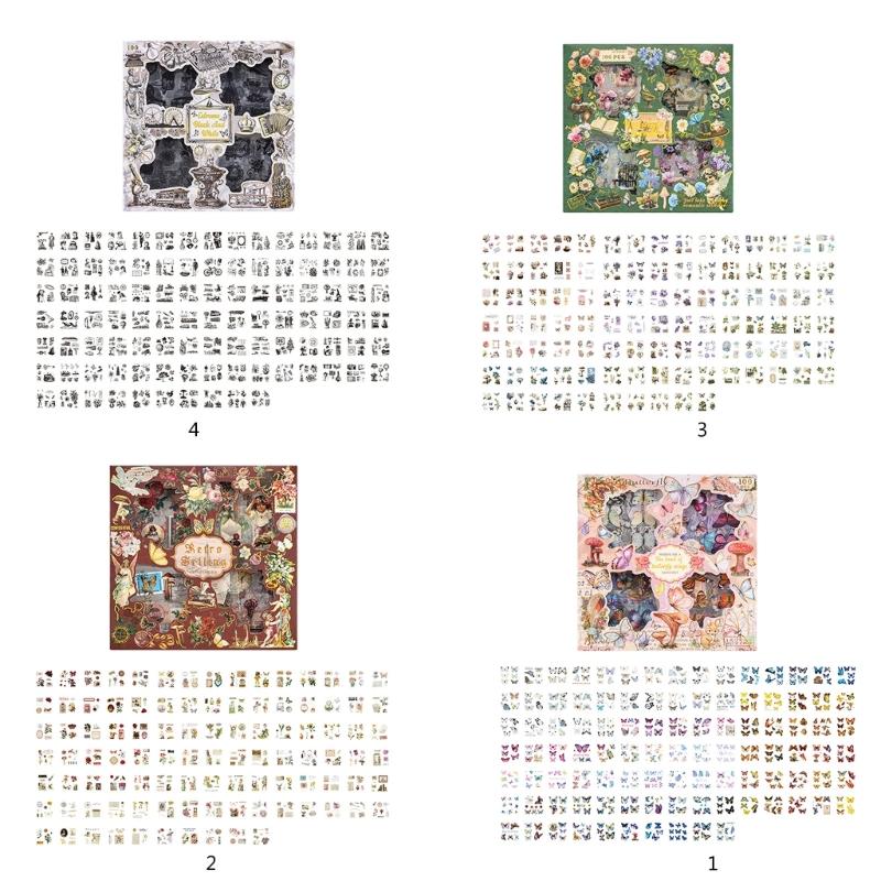 100 Stück/Set Selbstklebende Aufkleber Cartoon-Aufkleber PVC-Aufkleber Hübsche Aufkleber Ästhetische Aufkleber für Scrapbooking