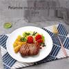 Qianxing White Melamine Deep Round Dinner Plates