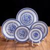Chinesische Jingdezhen Keramik Flache Teller Runde Porzellan Speiseteller Keramik Drachenmuster Teller Geschirr Dessert Speise Tablett