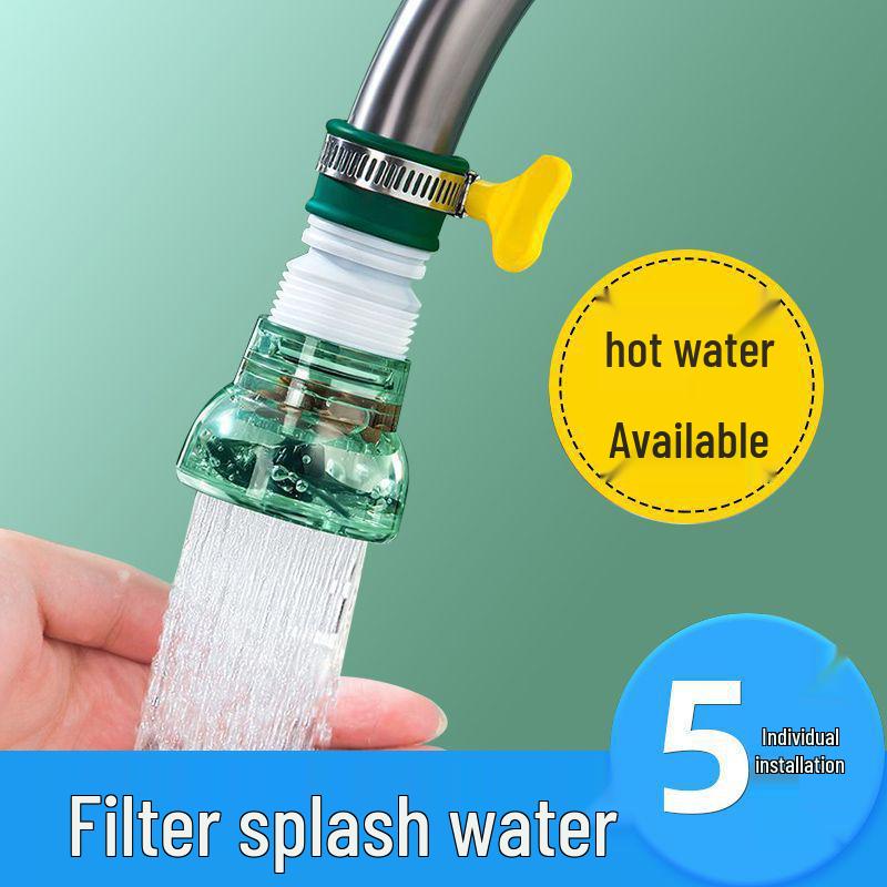 Silicone Splash-Proof Faucet Extender for Kitchen and Dorm Use