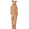Adult Women Animals Elk Christmas Reindeer Velvet Hooded Jumpsuit New Year Halloween Role Play Dress Up Cosplay Costume