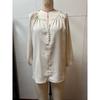 Blusas y Camisas de Mujer con Cuello en V y Manga Tres Cuartos Estilo Bohemio de Gasa con Botones