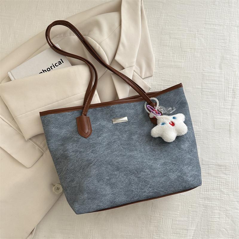 Large Capacity 2024 New Fashion Casual Street Style Pu Tote Shoulder Bag