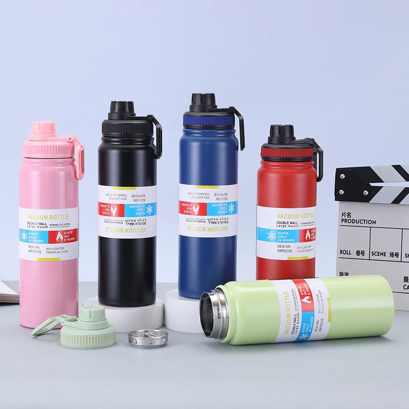 600/800/1000Ml Outdoor Thermos Water Bottle 304 Stainless Steel Insulated Cup Keeps Cold And Heat Thermal Large-Capacity Pot