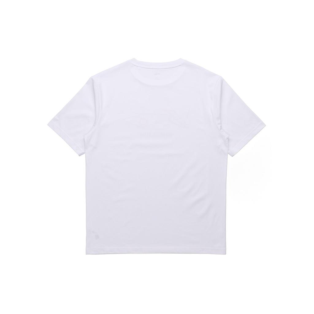 Li Ning Sports Fashion Series Logo Print Round Neck Casual T-Shirt Drop Shoulder Men Tops White AHSR543-6
