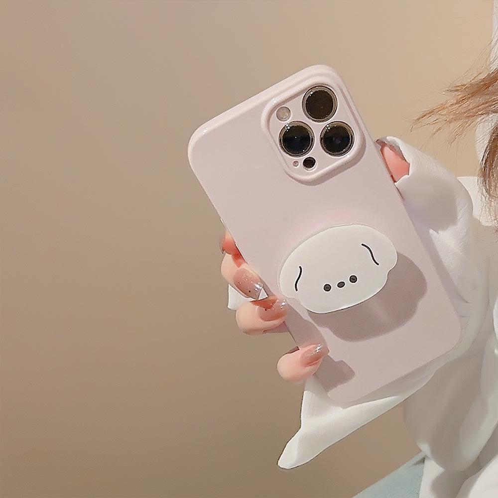 Cute puppy holder iphone17 mobile phone case apple 13 pro max Japanese and Korean ins wind 15 applies 16 applies