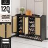 Japanese Rattan Dustproof Shoe Cabinet - Compact, Large-Capacity Entryway Storage Rack