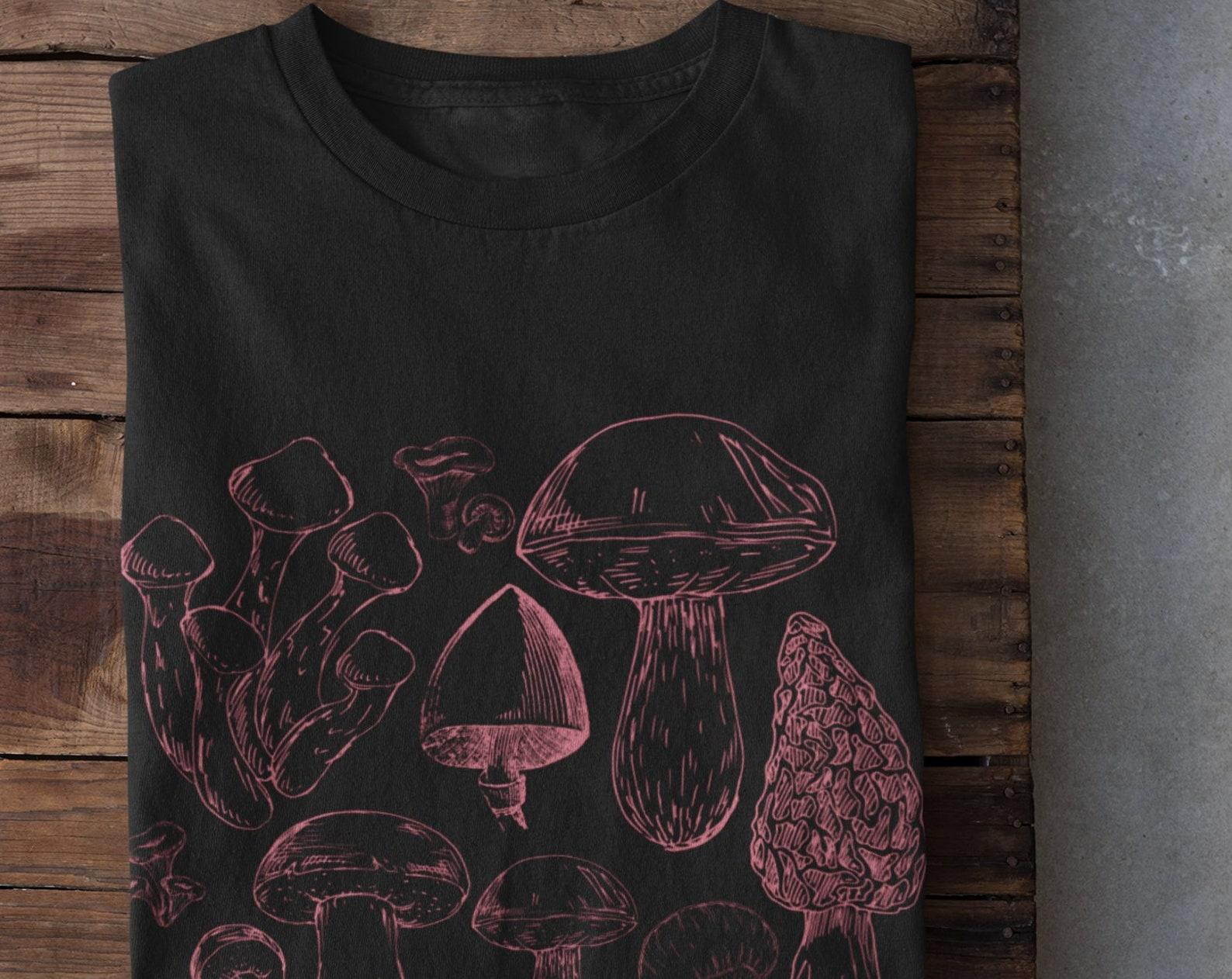 Mushroom shirt, Grunge Clothing, Dark Cottagecore, Mall Goth, Pastel Goth, Alt Clothing, Harajuku Clothing, Mushroomcore, Grunge Fairycore S