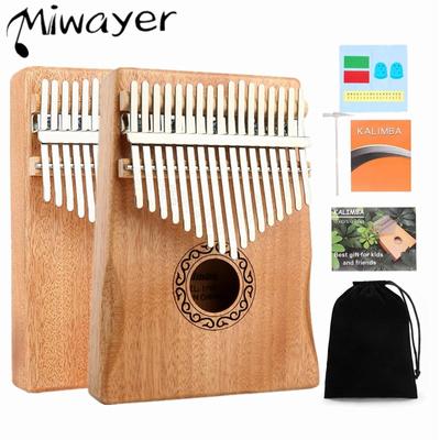 17/21 Keys Kalimba Thumb Piano Instrument Finger Mahogany Wood Gifts for Kids
