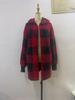 Women's Stylish Plaid Hooded Knitwear Top - Long Sleeve Elegant Autumn Sweater
