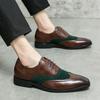 Classic High Quality Pointed Oxford Shoes Lace Up Men's Shoes Pointed Style Luxury Moccasin Casual Luxury Leather Shoes