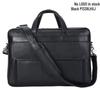 Genuine Leather Men's 17-inch Laptop Briefcase, Crossbody Cowhide Commuter Bag