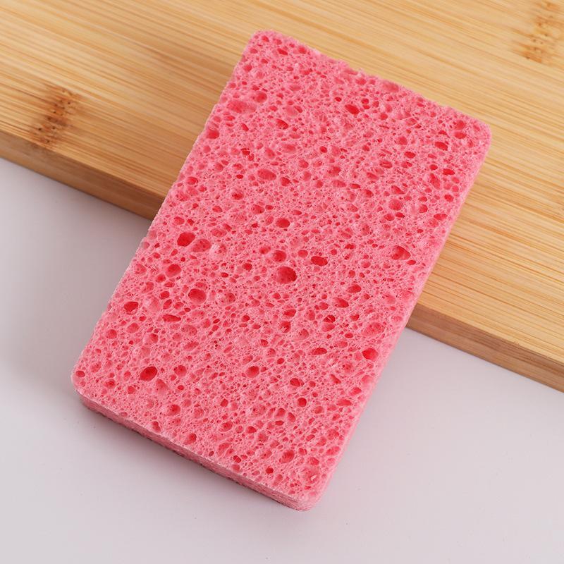 Thickened Wood Pulp Cotton Dishwashing Sponge Cloth Scouring Pad Absorbent Sponge Dishwashing Wipe