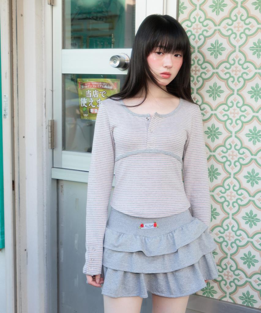 Rose Franz Rose Cancan Mini Skirt [Gray]