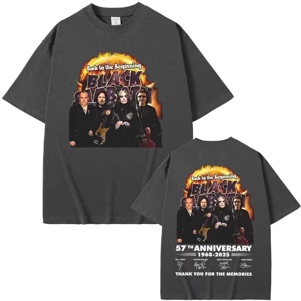 Rock Band Black Sabbath Ozzy Osbourne Back To The Beginning Danke für die Erinnerungen T-Shirt Herren Heavy Metal Oversized T-Shirt