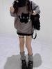 Kawaii Šedé Dámské Svetry Japonský styl Preppy Pletené svetry Cutecore Oversized svetry Sweet Harajuku Soft Girl