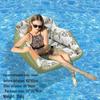 Inflatable PVC Float Recliner: Foldable Striped Swimming Bed